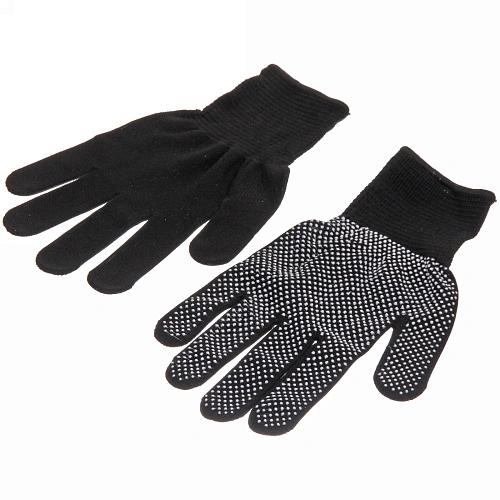 Перчатки нейлоновые "Классика" с ПВХ покрытием черные 8 р-р набор 5 пар