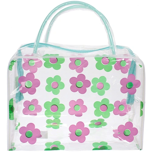 Косметичка Adventure - Peas, цветы, цвет мятный, 2417см_4