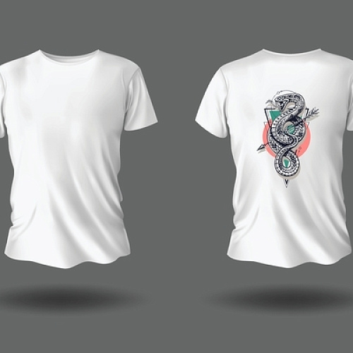 Футболка с принтом "Змей Салазар", цвет белый, р-р 46