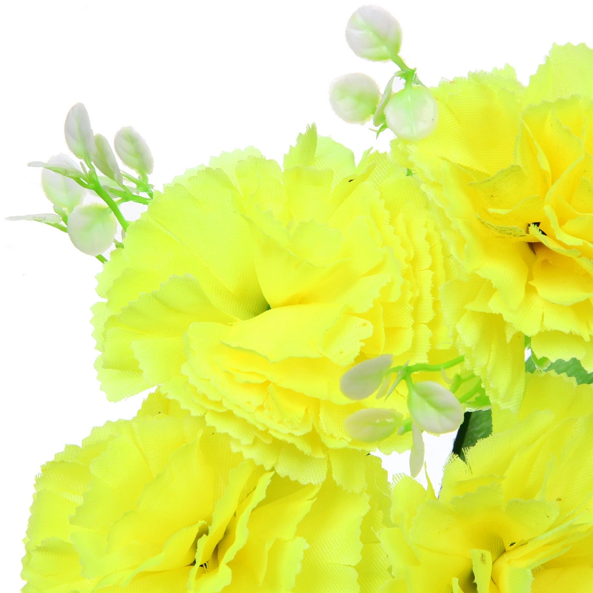 Искусственные цветы "Букет Гвоздик" 34см 7цветков желтые