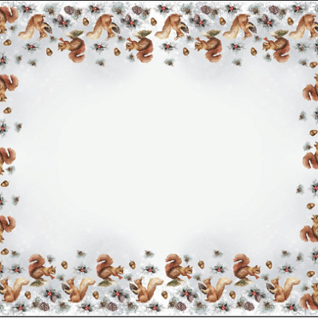 Скатерть 140*176 см "Белочки"