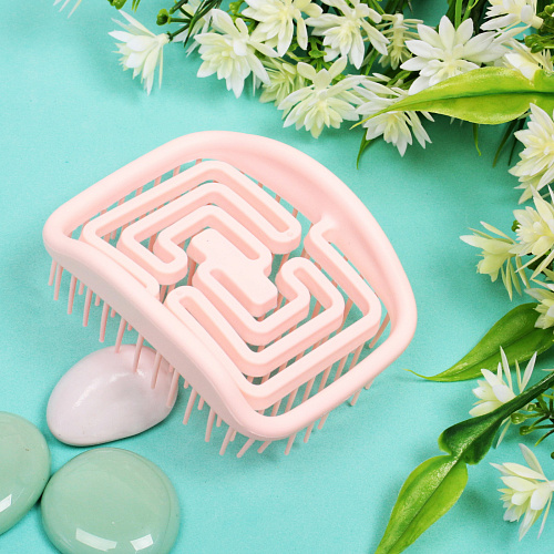 Расческа массажная компактная Сosmo style, цвет розовый, 98,5см , в пластиковой коробке_3