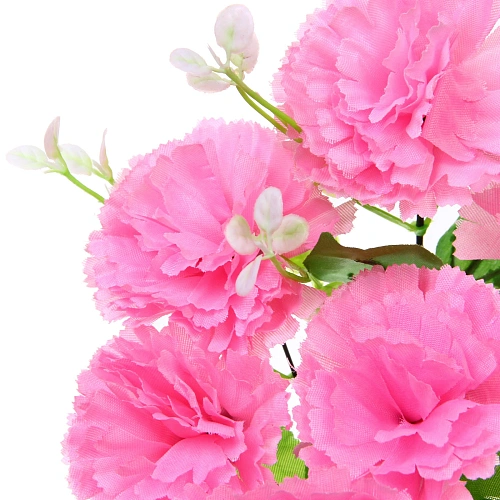 Искусственные цветы Букет Гвоздик 34см 7цветков розовые_3