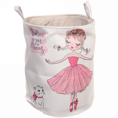 Корзина для хранения круглая Маленькая балерина 45*35 см