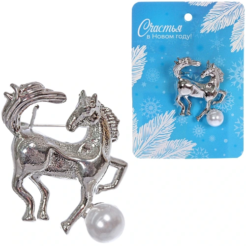 Брошь "Best Podarok - Огненный Танец", цвет серебро, 2,6*2,8см