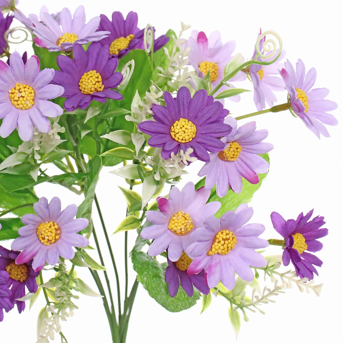 Искусственные цветы "Ромашки" 29см 28 цветков сиреневые