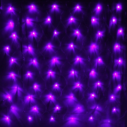 Гирлянда для дома СЕТКА ш1,5* в1,5м 120 ламп LED, прозр.пров.,8 реж, IP-20, Фиолетовый