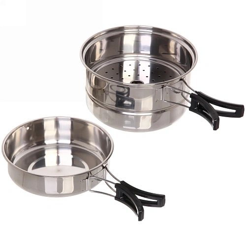 Набор походной посуды 3 предмета (чаша 17,510см, сковорода 174см, пароварка 16см)_5