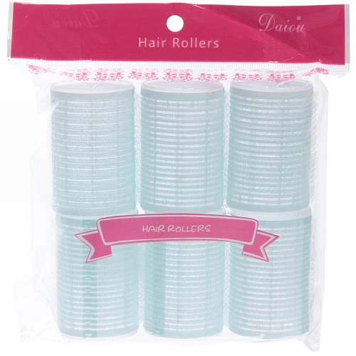 Бигуди липучки, 6шт, однотонные, цвет микс, d-4см_11