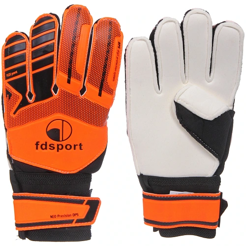 Перчатки вратарские FD-879, размер 7, оранжевый-черный_5