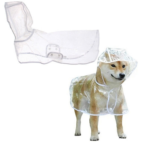 Дождевик для мелких пород собак KOMFORT, прозрачный, р L_11