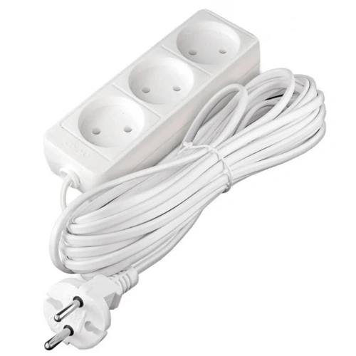 Удлинитель 3гнезда 10м без заземления ПВС 2200Вт 2x0.75мм² Союз (25)