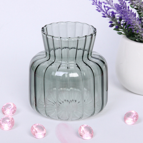 Ваза стеклянная Стефани 6,510см зеленая_3