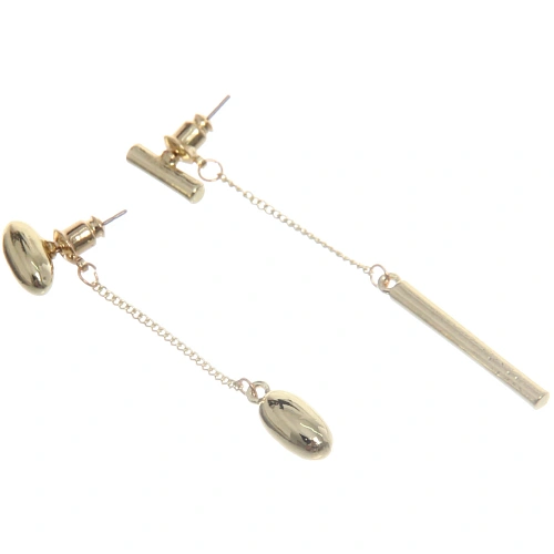 Серьги ЭЛЛОДИ, винтаж, цвет золото и серебро, 6,42см_5