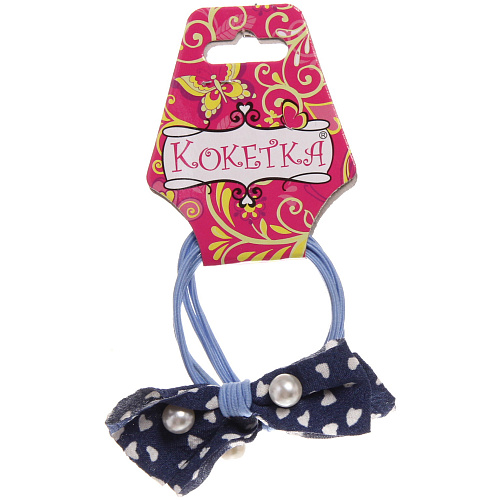 Резинки для волос 2шт New series - Сердечки, микс 5 цветов, d-6см_5