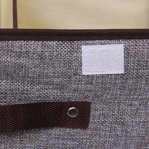 Короб - органайзер складной стеллажный для хранения вещей ДОМания, цвет серый, два отделения, 362516см (лейбл)_5