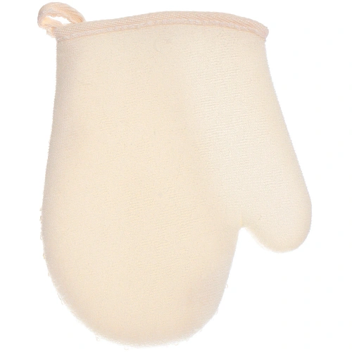 Мочалка - варежка массажная SANTA MONIKA - SENDU, цвет белый, 1822см (ZIP пакет)_4