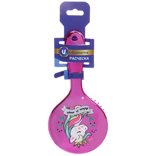 Расческа массажная детская зеркальная Animals, радуга, микс 4 цвета, 1022см (блистер Ultramarine)_6