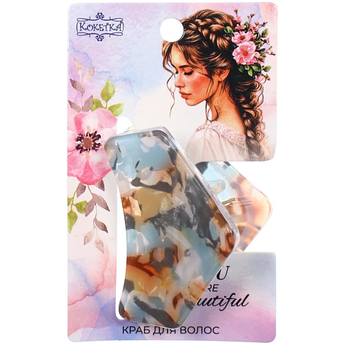 Заколка - краб для волос AKS-EMPIRE, треугольник, цвет микс 6 цветов, 4,53см_5