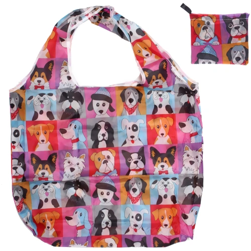 Сумка - шоппер "ИДЕЯДОМА", принт собачки,65*46см/нагрузка до 10кг (инд. пакет истикер)