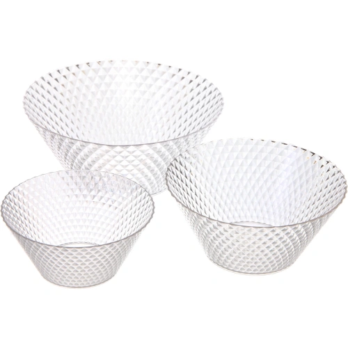 Салатник пластиковый "Grace" в наборе 3шт (11*5см, 13*6см, 16,5*7см)