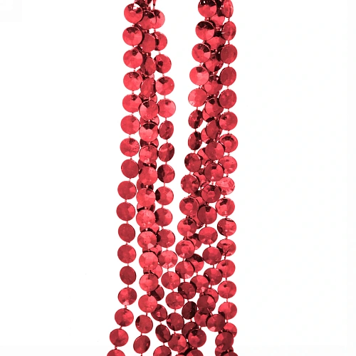 Бусы на ёлку 2,0 м "Стразы", Красный