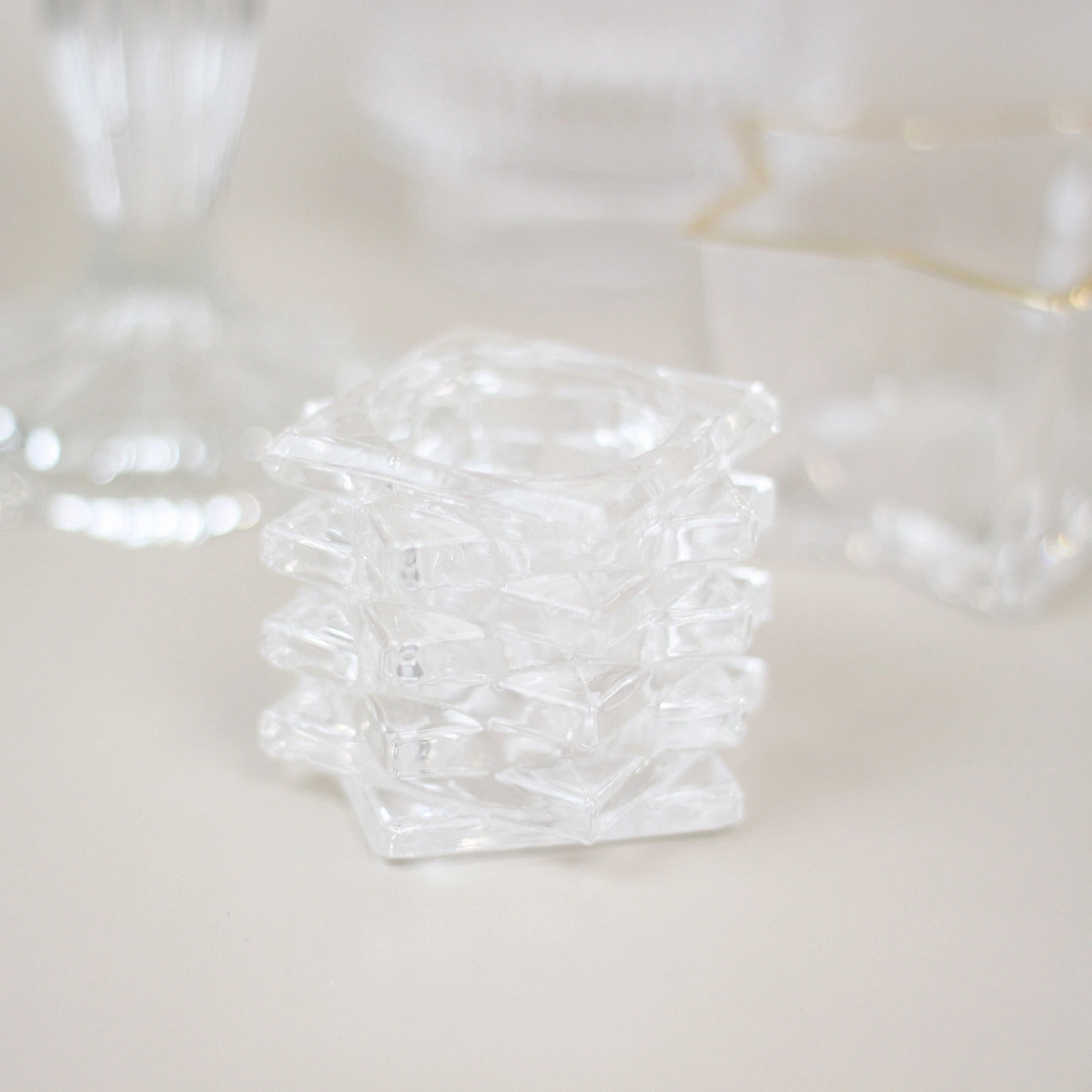 Подсвечник "Куб" 7*6 см, Белый