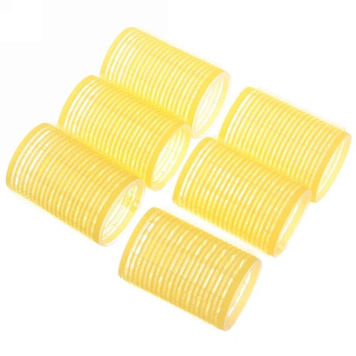 Бигуди липучки, 6шт, однотонные, цвет микс, d-4см_15