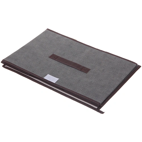 Короб - органайзер складной стеллажный для хранения вещей ДОМания, цвет серый, 372424см (лейбл)_5