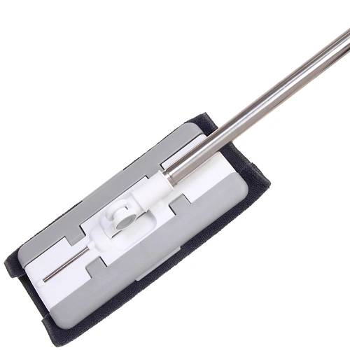 Швабра зажимная ручка 110см в комплекте 2 салфетки_6