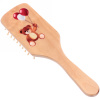 Расческа массажная деревянная "Baby brush" Медвежонок, цвет корич, 22*6,5см
