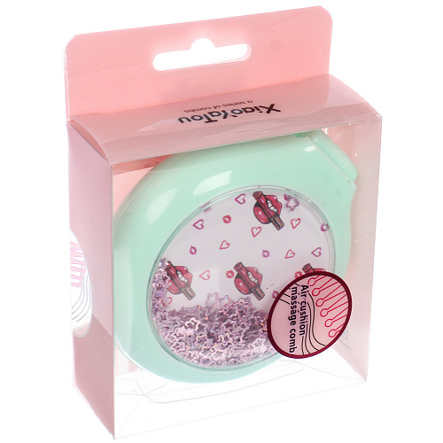 Расческа массажная складная детская АМОР, микс 4 дизайна, 6,52см (PVC коробка)_14