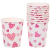 Стакан бумажный 0,2л в наборе 10 шт "Сердечки"