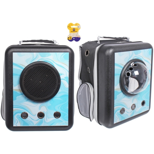 Рюкзак - переноска для животных "СТИЛЬНЫЙ БРО", цвет голубой, 32*17*42/до 13кг (Пакет и Лейбл)