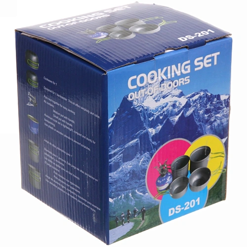 Набор посуды походной (2 котелка 0,8л, 1л с крышкой-ковшом Caps703)_10