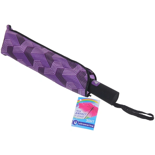 Зонт женский полуавтомат Витраж, микс 6 цветов, 8 спиц, d-100см, длина в слож виде 30см_15