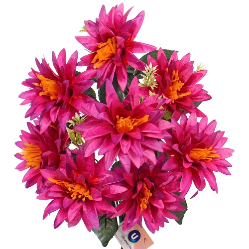 Искусственные цветы Цветочная мелодия Астры 50см 9 цветков бордовые_4