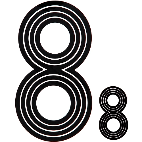 Термоаппликация Номер на футболку 003 (чёрный, большие цифры 0-9, маленькие 0-9)_7