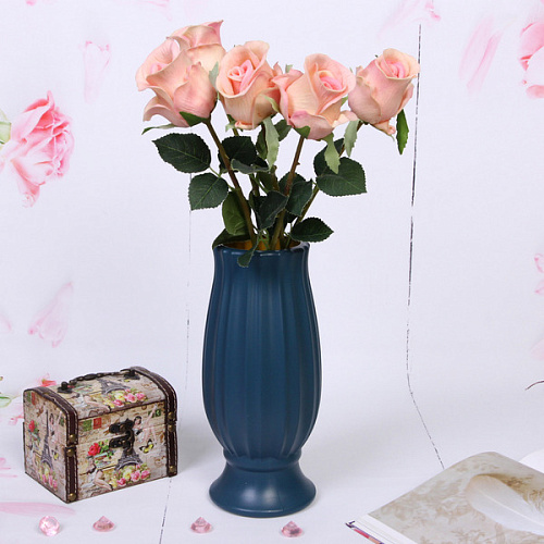 Ваза из пластика Вивьен 1024см цвет морская волна_3