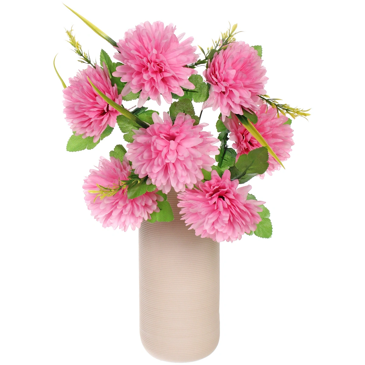 Искусственные цветы "Цветочная мелодия" Хризантемы 40см 7 цветков розовые