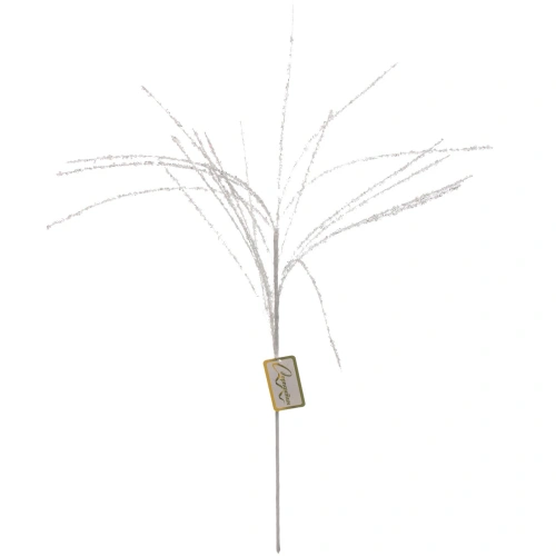 Ветка декоративная "Снежный блеск" 80 см, Белый