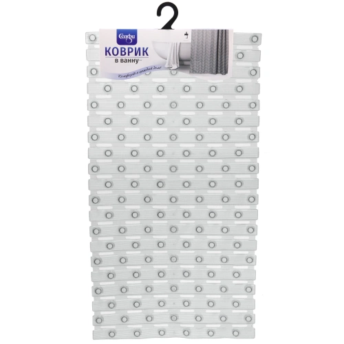 Коврик в ванну 67х37 "Сити" серый