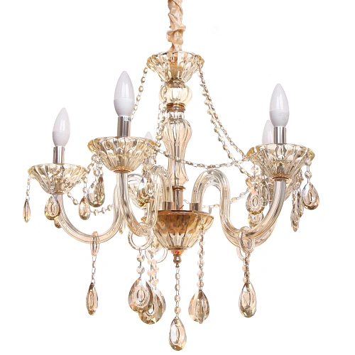 Люстра подвесная в стиле барокко "Armonia" 5*40Вт 25-S9006 со стеклянными основаниями