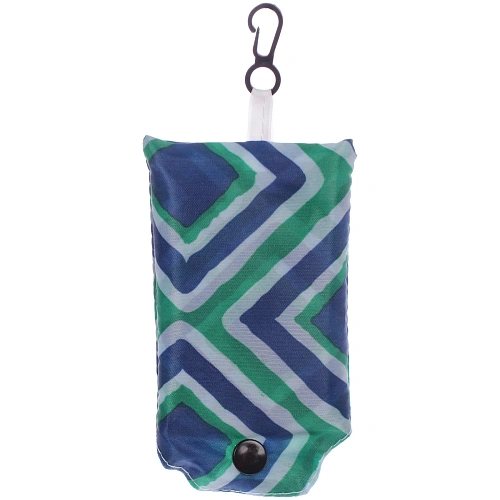 Сумка - шоппер с карабином ИДЕЯДОМА, принт ромбы, 6038смнагрузка до 10кг (инд пакет истикер)_4