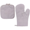 Прихватка в наборе с прихваткой-варежкой "IDEAL", цвет серый, 25,5*17 см, 17*17 см