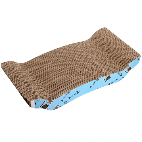 Когтеточка - лежанка "Царапкий Рай", цвет голубой, 43*21,3*4,5см 