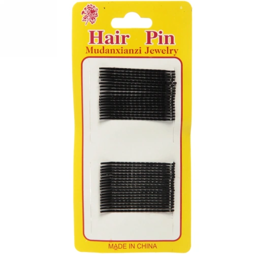 Невидимка для волос 36шт "Эстетика", волна, цвет черный, 5см