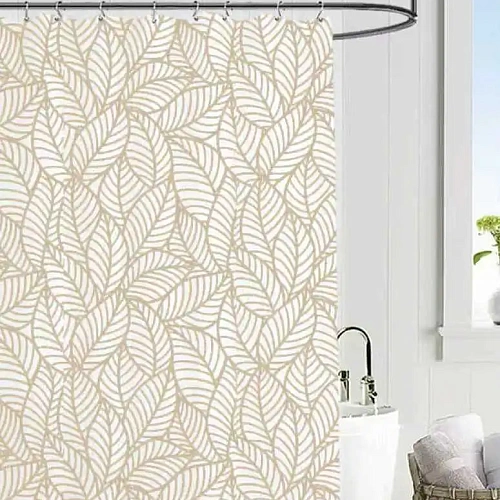 Штора для ванной EVA 180*180 "Селфи" Флориан бежевая 1725-6