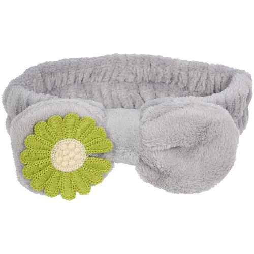 Повязка на голову косметическая ДАЙМОНД РУШ, ромашка, цвет лавандовый, пудровый, небесный и серый, 2055см (ZIP пакет)_11