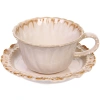 Чайная пара "Верона" (кружка 230мл, блюдце) бежевая